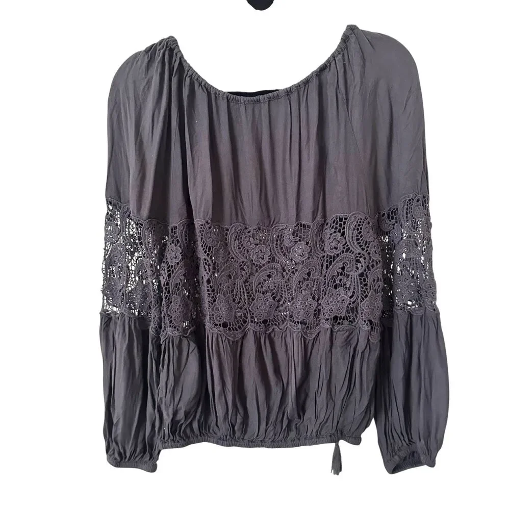 FREE PEOPLE Gotta Love It Peasant‎ Top Navy XS